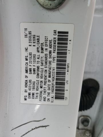 2016 HONDA ACCORD EX - 1HGCR2F74GA232741