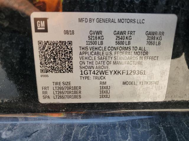2019 GMC SIERRA K35 1GT42WEYXKF129361