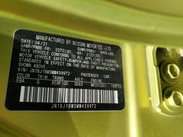 2021 NISSAN ROGUE SPOR - JN1BJ1BW3MW439972