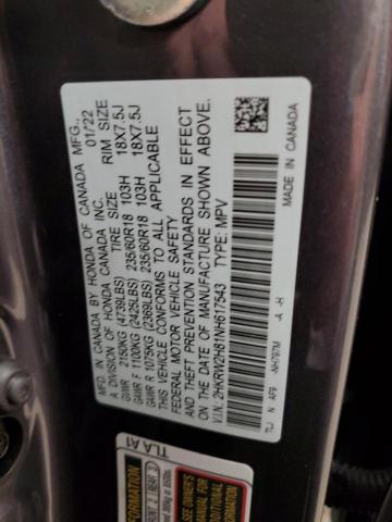 2022 HONDA CR-V EXL 2HKRW2H81NH617543