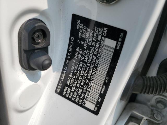 2020 HONDA CIVIC EXL SHHFK7H89LU222127