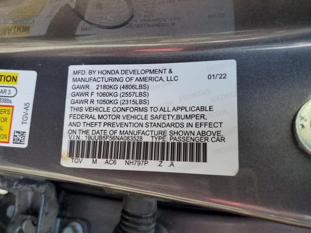 2022 ACURA TLX TECH A 19UUB5F56NA083528