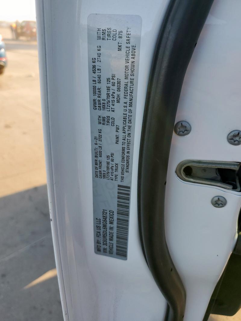 2021 RAM 2500 BIG H 3C6UR5DL6MG648721
