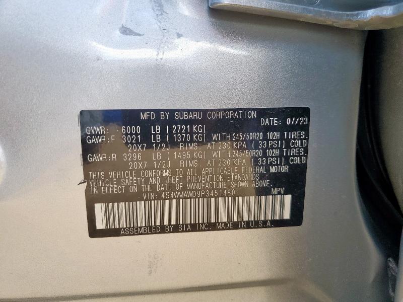 2023 SUBARU ASCENT TOU 4S4WMAWD9P3451480
