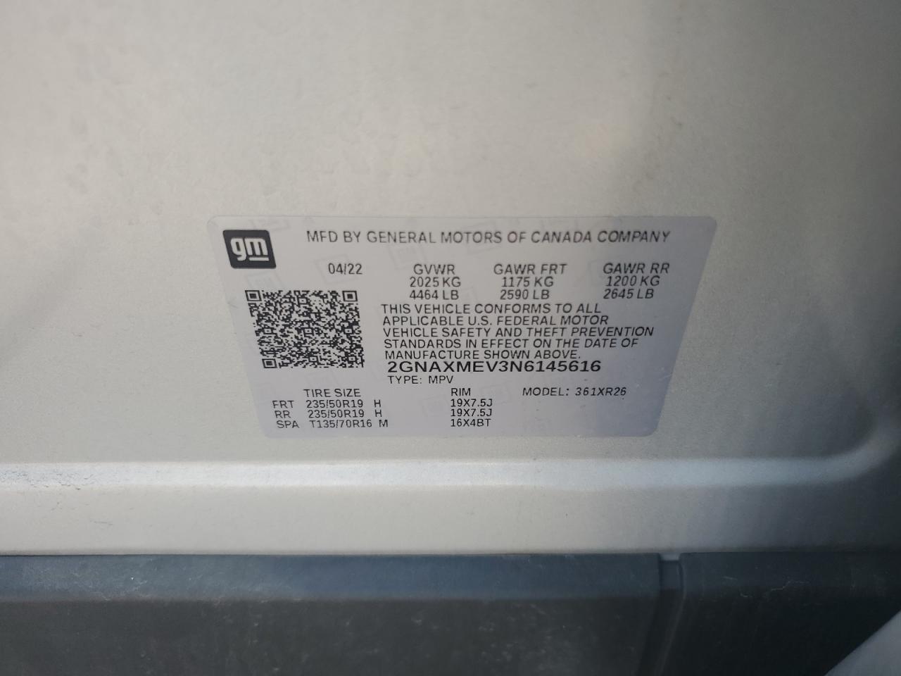 CHEVROLET EQUINOX RS