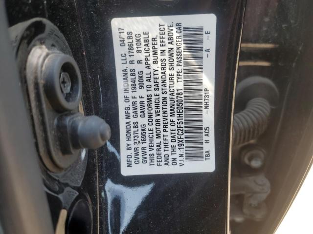 2017 HONDA CIVIC LX - 19XFC2F51HE050781