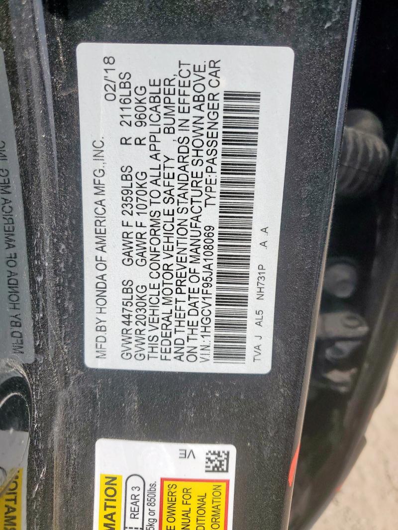 2018 HONDA ACCORD TOU 1HGCV1F95JA108069