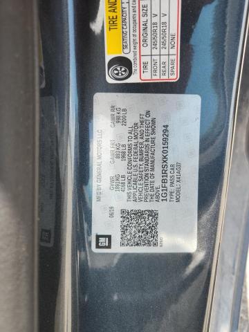 2019 CHEVROLET CAMARO LS 1G1FB1RSXK0159294