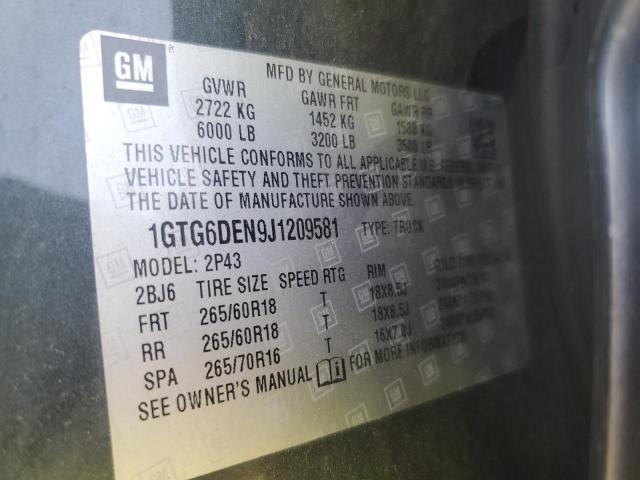 2018 GMC CANYON SLT 1GTG6DEN9J1209581