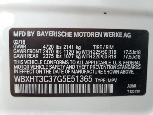 2016 BMW X1 WBXHT3C37G5E51365