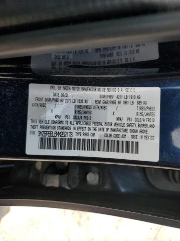 2021 MAZDA 3 SELECT 3MZBPBBL6MM252178