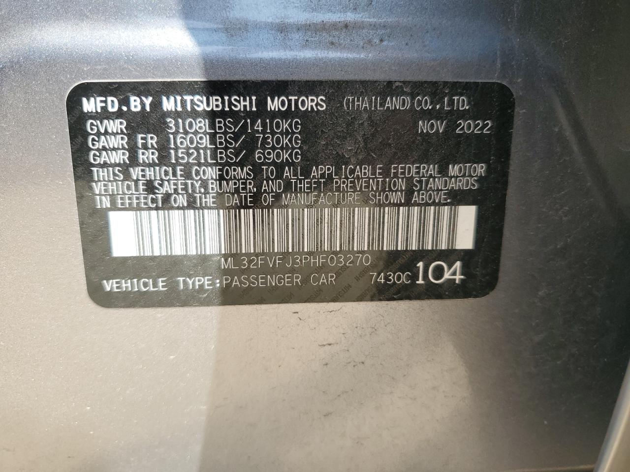 MITSUBISHI MIRAGE G4 SE