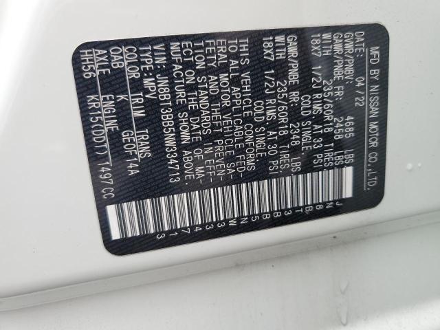 2022 NISSAN ROGUE SV JN8BT3BB5NW334713