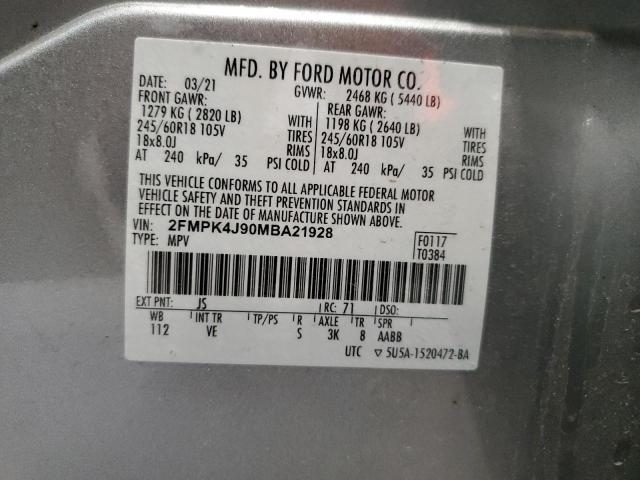 2021 FORD EDGE SEL 2FMPK4J90MBA21928