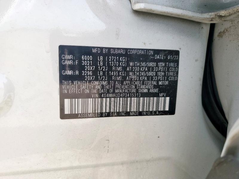 2023 SUBARU ASCENT LIM 4S4WMAUD4P3415313