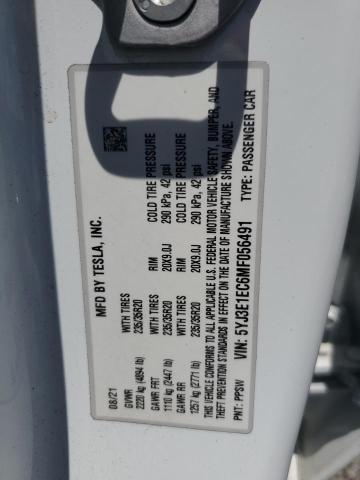 2021 TESLA MODEL 3 - 5YJ3E1EC6MF056491