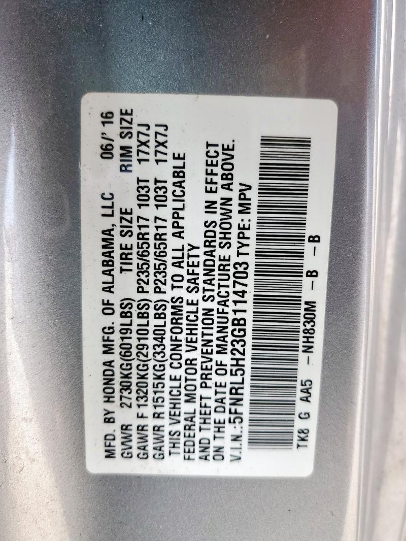 2016 HONDA ODYSSEY LX - 5FNRL5H23GB114703
