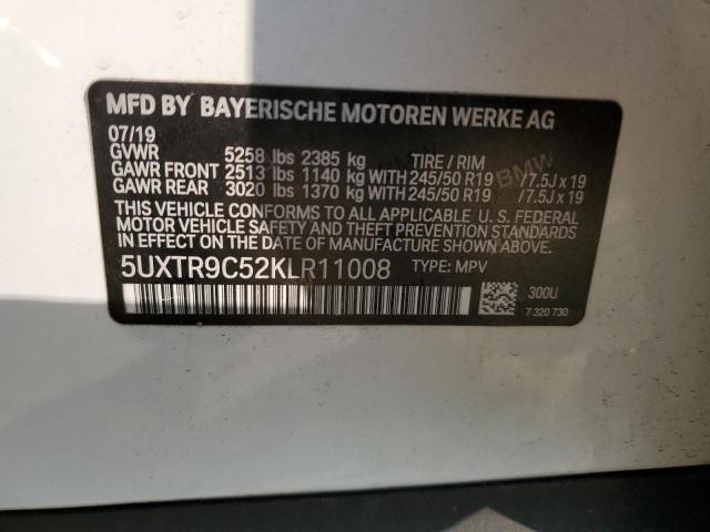 2019 BMW X3 XDRIVE3 - 5UXTR9C52KLR11008