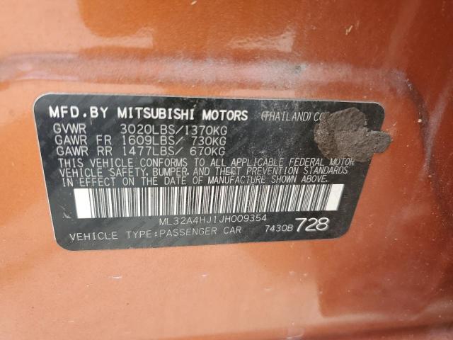 2018 MITSUBISHI MIRAGE SE ML32A4HJ1JH009354