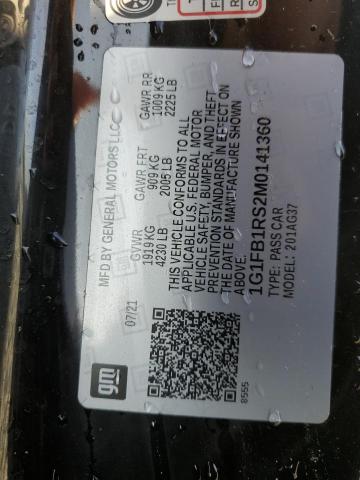2021 CHEVROLET CAMARO LS 1G1FB1RS2M0141360
