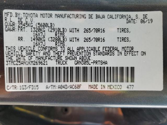 2019 TOYOTA TACOMA DOU - 3TMCZ5AN1KM269621