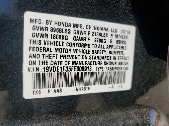 2015 ACURA ILX 20 19VDE1F35FE000918