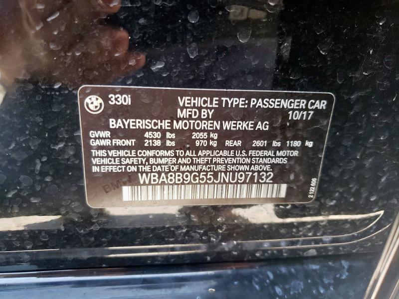 2018 BMW 330 I WBA8B9G55JNU97132