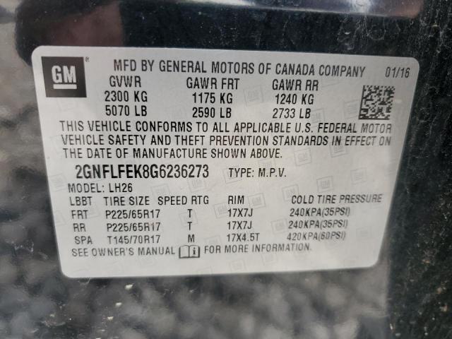 2016 CHEVROLET EQUINOX LT - 2GNFLFEK8G6236273