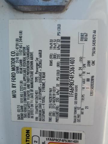 2015 FORD MUSTANG GT 1FA6P8CF4F5361401