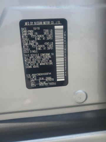 2019 NISSAN ARMADA SV JN8AY2NDXKX009744