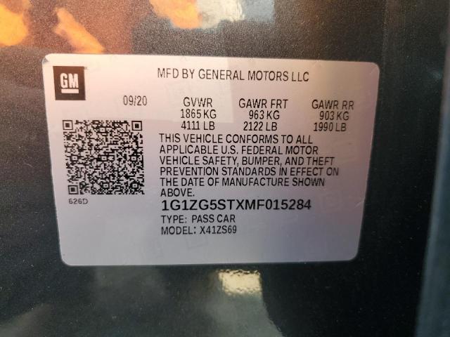 2021 CHEVROLET MALIBU RS 1G1ZG5STXMF015284