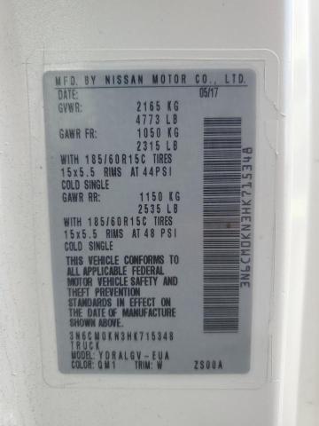 2017 NISSAN NV200 2.5S 3N6CM0KN3HK715348