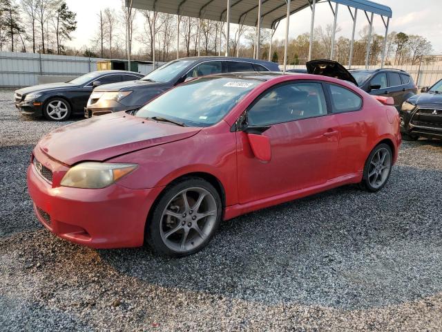 TOYOTA SCION TC 2005 red hatchbac gas JTKDE177450049732 photo #1