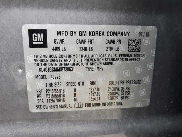 2019 BUICK ENCORE ESS KL4CJGSM6KB730631