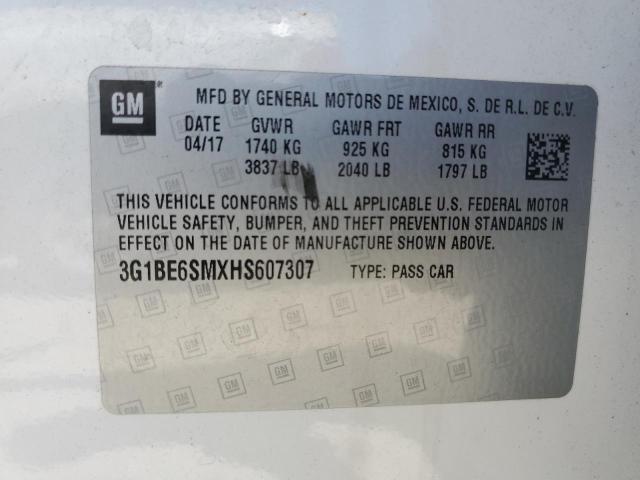 2017 CHEVROLET CRUZE LT - 3G1BE6SMXHS607307