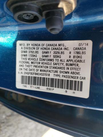 2014 HONDA CIVIC EX - 2HGFB2F84EH537018