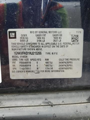 2017 CHEVROLET TRAVERSE L 1GNKVFKD1HJ215266