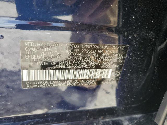 2017 LEXUS LS 460 JTHBL5EFXH5145375