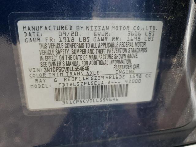 2020 NISSAN KICKS SV 3N1CP5CV0LL554646