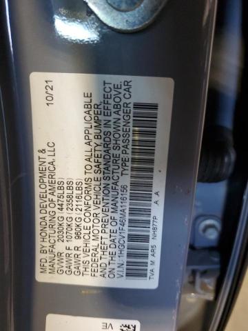 2021 HONDA ACCORD SPO - 1HGCV1F46MA116156