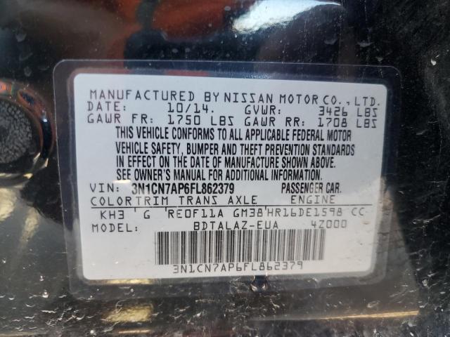2015 NISSAN VERSA S - 3N1CN7AP6FL862379