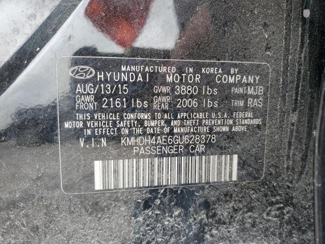 2016 HYUNDAI ELANTRA SE KMHDH4AE6GU628378