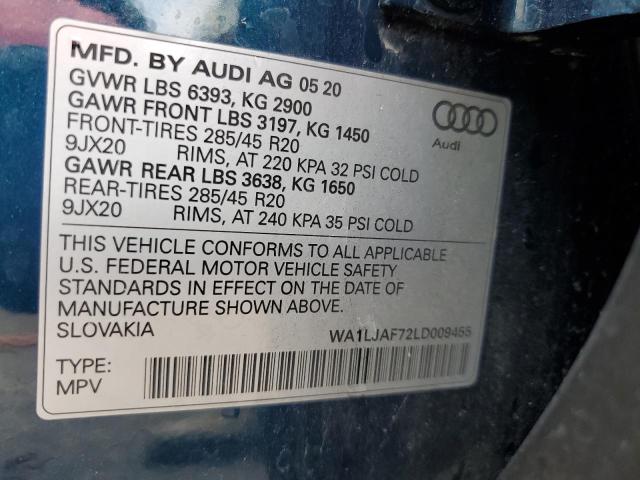 2020 AUDI Q7 PREMIUM - WA1LJAF72LD009455