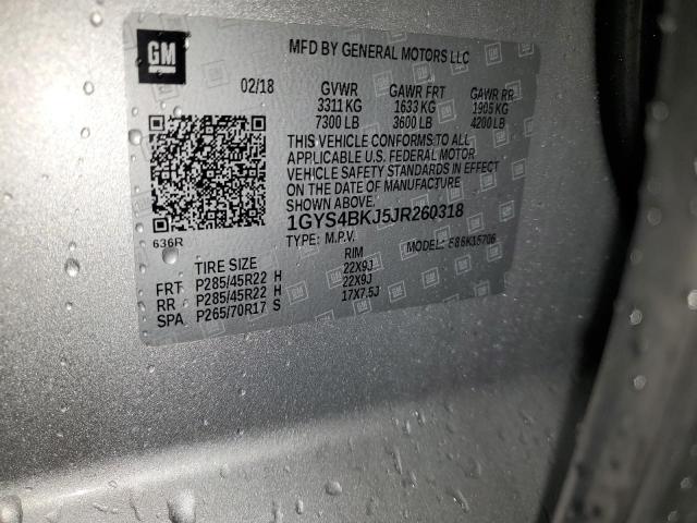 2018 CADILLAC ESCALADE L 1GYS4BKJ5JR260318