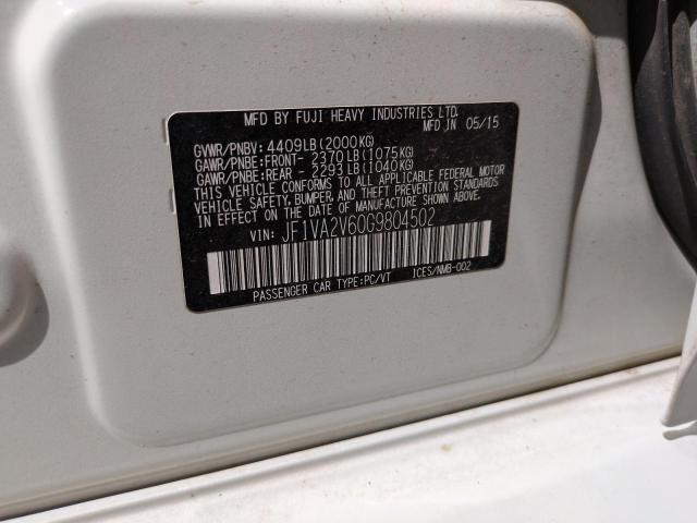 2016 SUBARU WRX STI JF1VA2V60G9804502