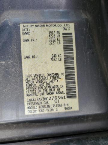 2017 NISSAN ALTIMA 2.5 - 1N4AL3AP2HC276561