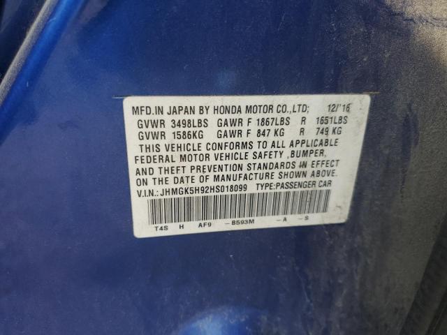 2017 HONDA FIT EX - JHMGK5H92HS018099