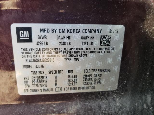2018 BUICK ENCORE PRE - KL4CJASB1JB627613