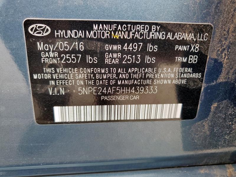 2017 HYUNDAI SONATA SE - 5NPE24AF5HH439333