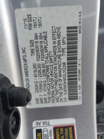 2016 HONDA CR-V TOURI 5J6RM3H90GL002298